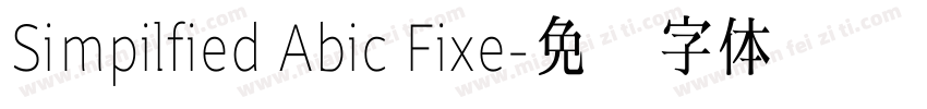 Simpilfied Abic Fixe字体转换